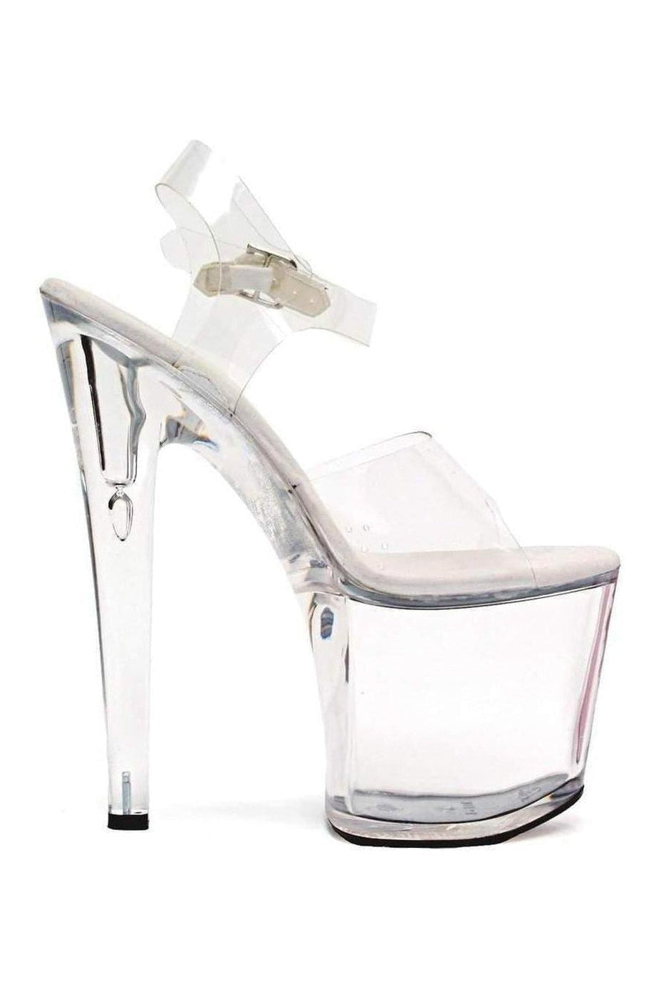 Ellie Shoes 821 BROOK Platform Sandal in Clear Vinyl from SexyShoes.com
