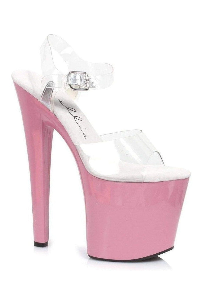 Ellie Shoes 821 BROOK Platform Sandal in Clear Vinyl from SexyShoes.com