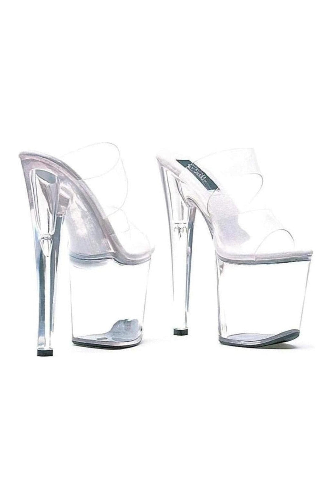 Ellie Shoes 821 COCO Platform Sandal in Clear Vinyl from SexyShoes.com