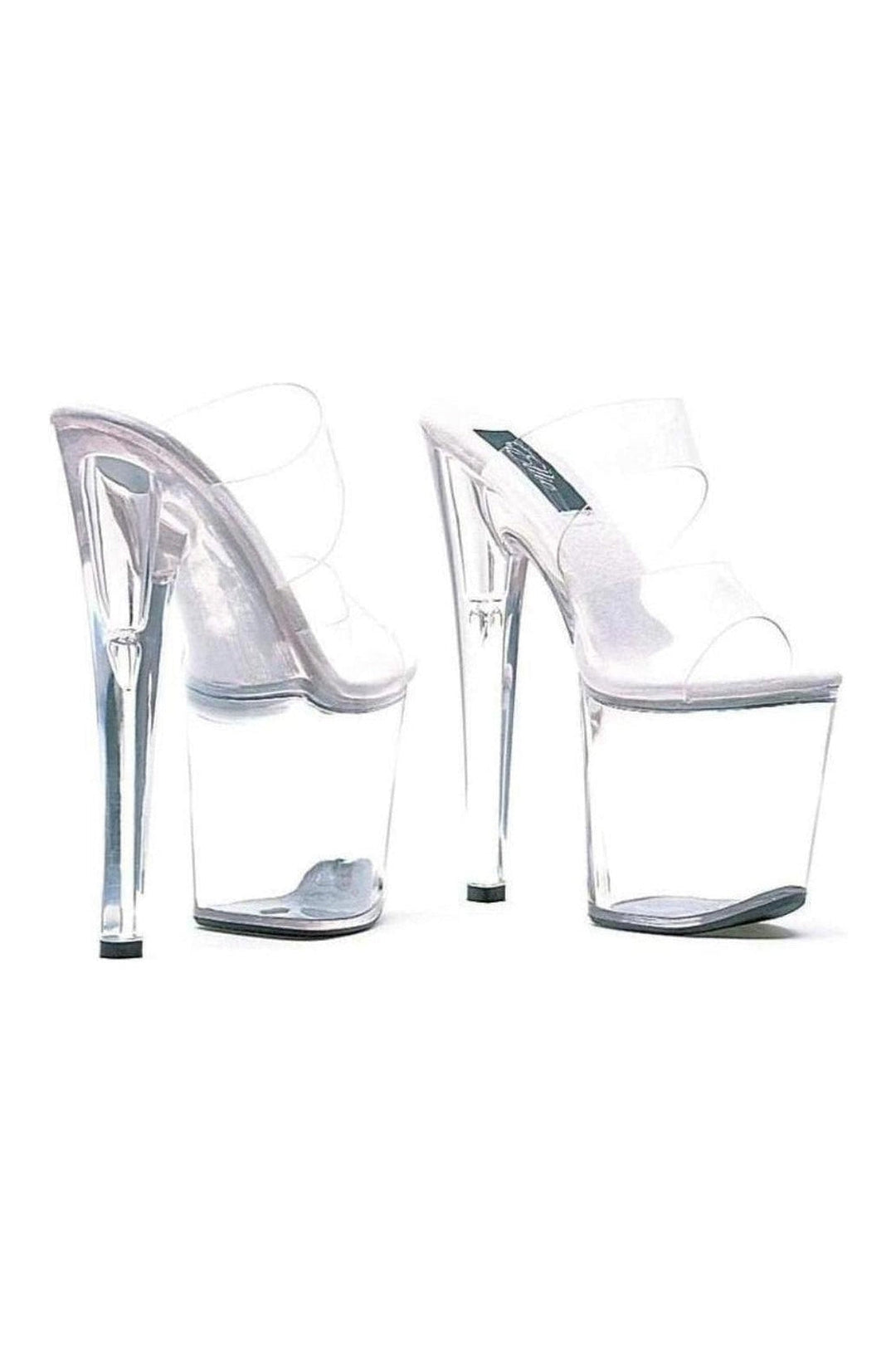 821-COCO Platform Sandal | Clear Vinyl-Ellie Shoes-SEXYSHOES.COM