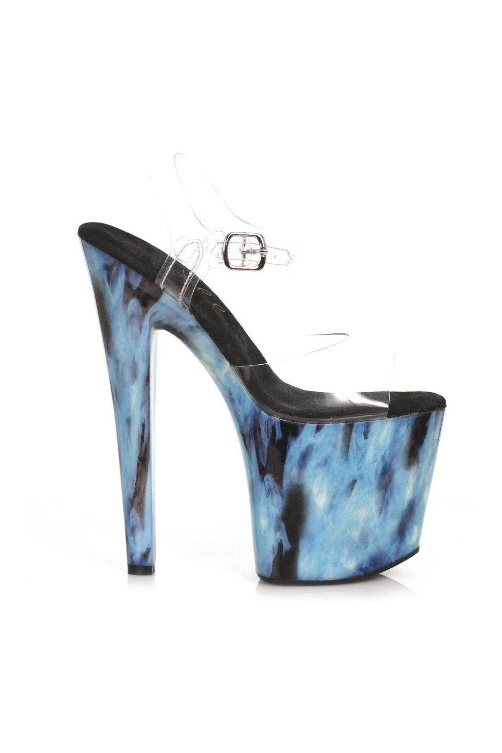 Ellie Shoes 821 FIERY Sandal in Clear Vinyl from SexyShoes.com