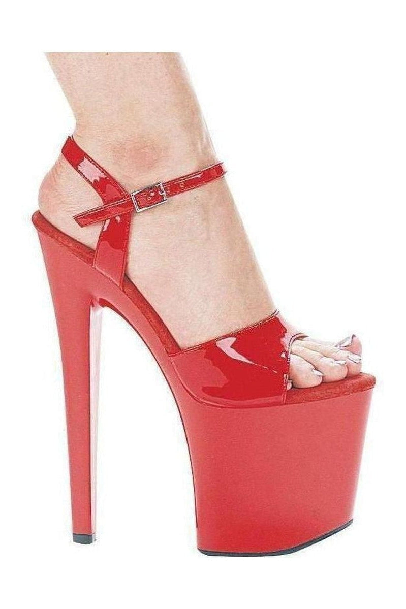 821-JULIET Platform Sandal | RED Patent-Ellie Shoes-SEXYSHOES.COM