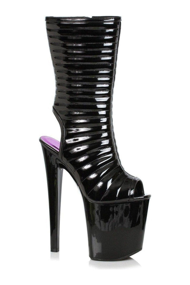 821-MELISSA Stripper Bootie | Black Faux Leather-Ellie Shoes-SEXYSHOES.COM