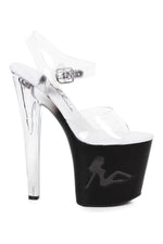 821-TESSA Platform Sandal  | Clear Vinyl