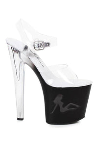 Ellie Shoes 821 TESSA Platform Sandal in Clear Vinyl from SexyShoes.com