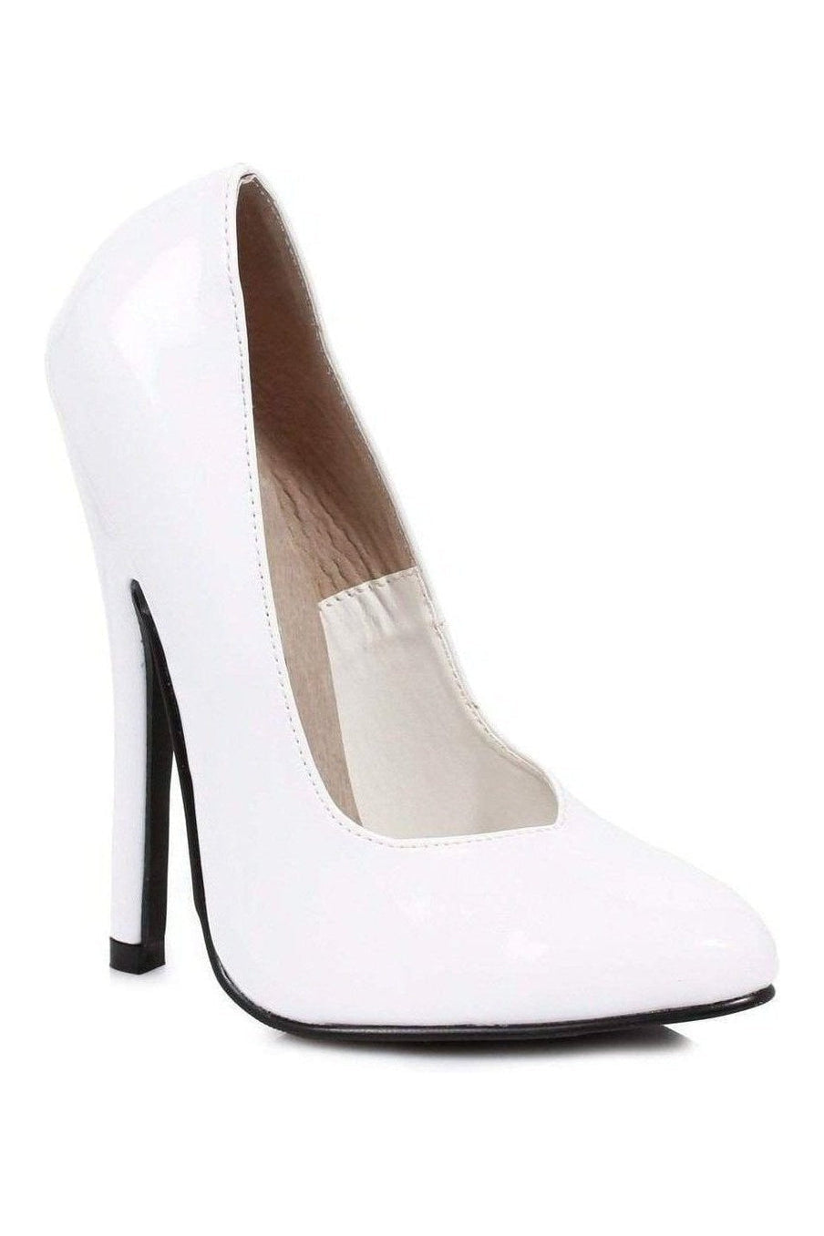 8260 Pump | White Patent-Pumps- Stripper Shoes at SEXYSHOES.COM