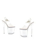 850-BROOK Platform Sandal | Clear Vinyl