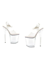 850-BROOK Platform Sandal | Clear Vinyl