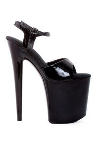 Ellie Shoes 850 JULIET Stripper Sandal in Black Patent from SexyShoes.com
