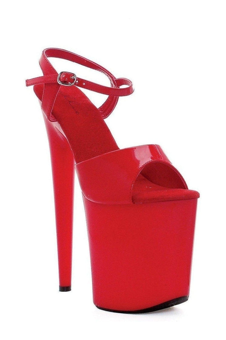 850-JULIET Stripper Sandal | Red Patent-Ellie Shoes-SEXYSHOES.COM