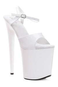 Ellie Shoes 850 JULIET Stripper Sandal in White Patent from SexyShoes.com