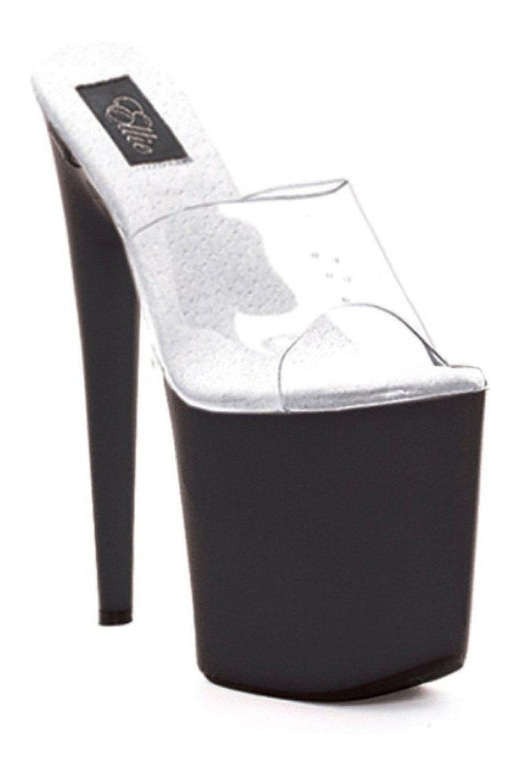 850-VANITY Stripper Slide | Clear Patent-Ellie Shoes-SEXYSHOES.COM