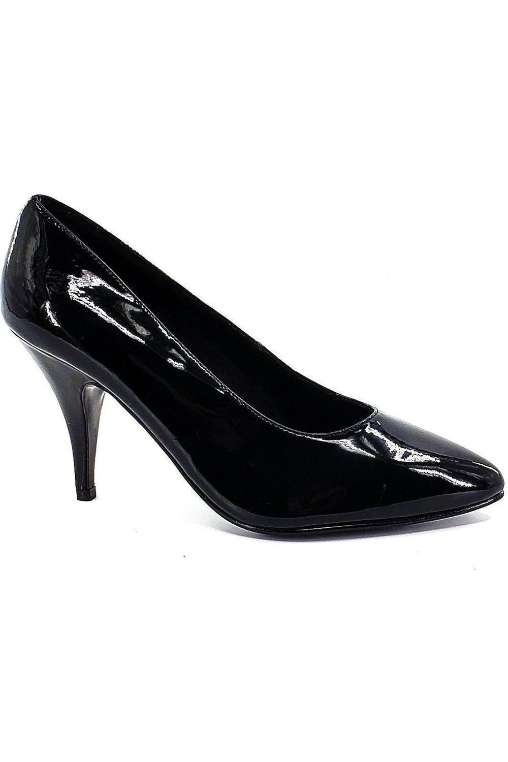 8902-Wide Classic Pump | Black Patent-Sexyshoes Brand-SEXYSHOES.COM