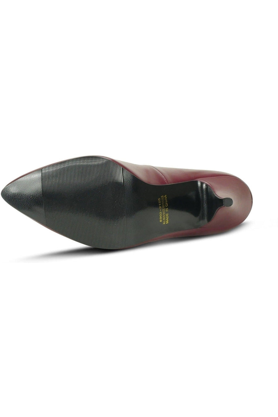Sexyshoes Brand 8902 Wide Classic Pump in Burgundy Faux Leather