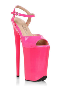 Ellie Shoes 909 JULIET Sandal in Pink Faux Leather from SexyShoes.com