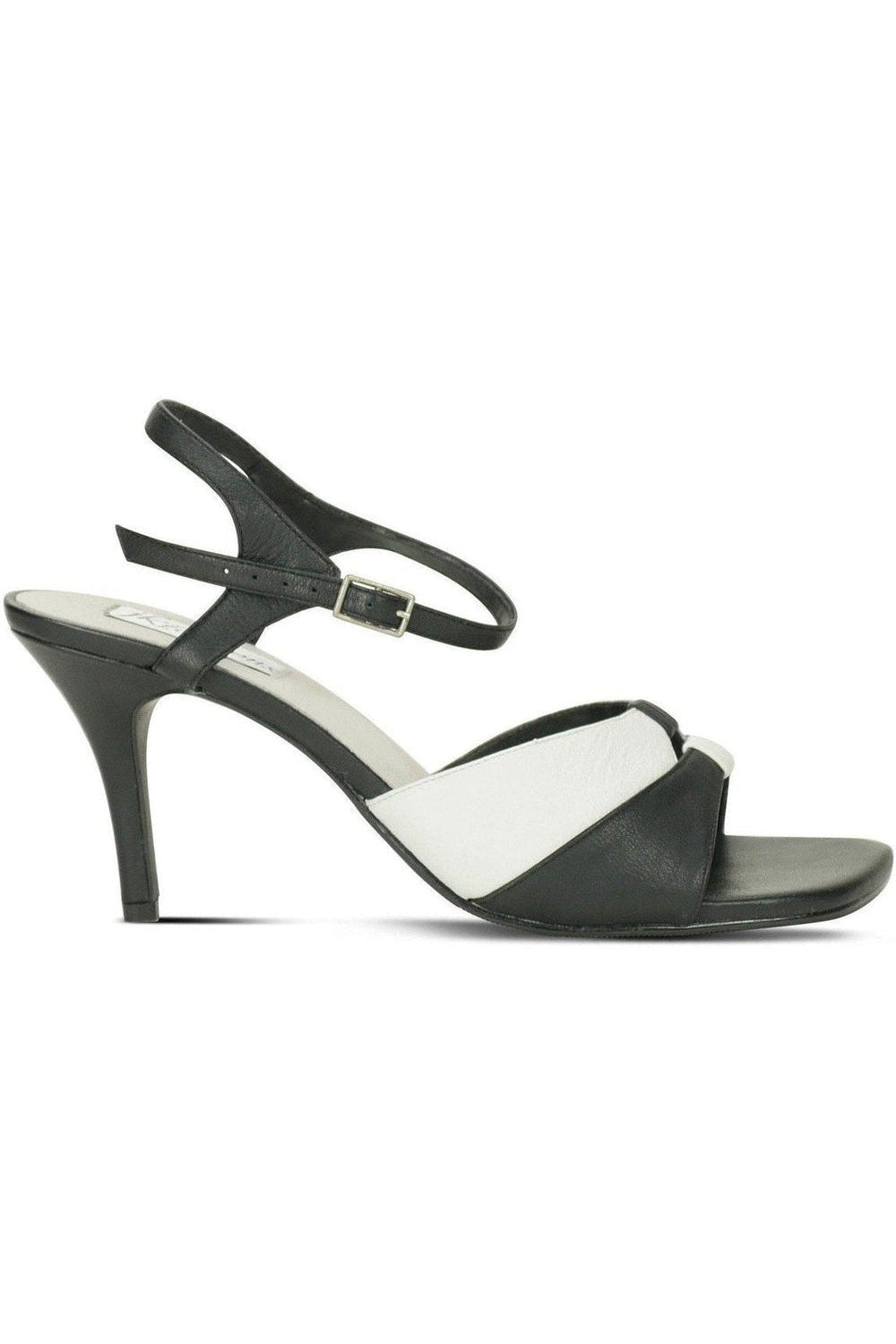 9720-Bella Leather Vintage Sandal | Black Leather-Sexyshoes Brand-Sandals-SEXYSHOES.COM