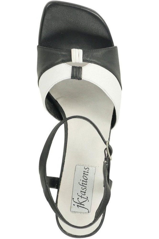 9720-Bella Leather Vintage Sandal | Black Leather-Sexyshoes Brand-Sandals-SEXYSHOES.COM
