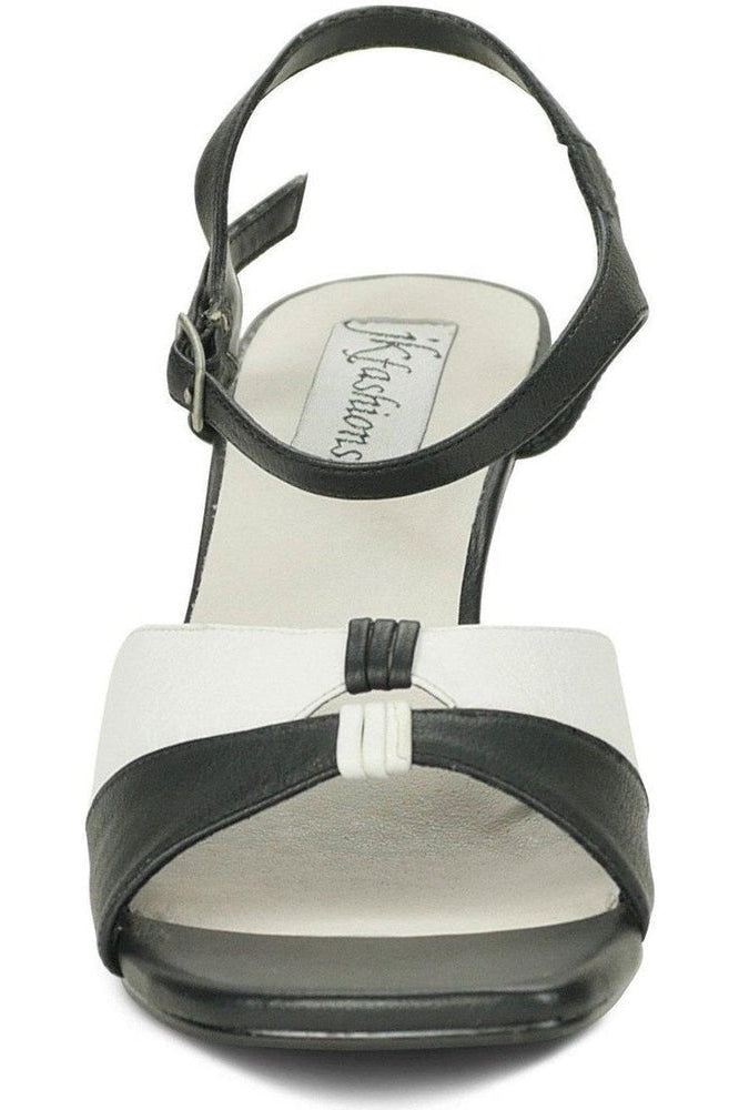 9720-Bella Leather Vintage Sandal | Black Leather-Sexyshoes Brand-Sandals-SEXYSHOES.COM