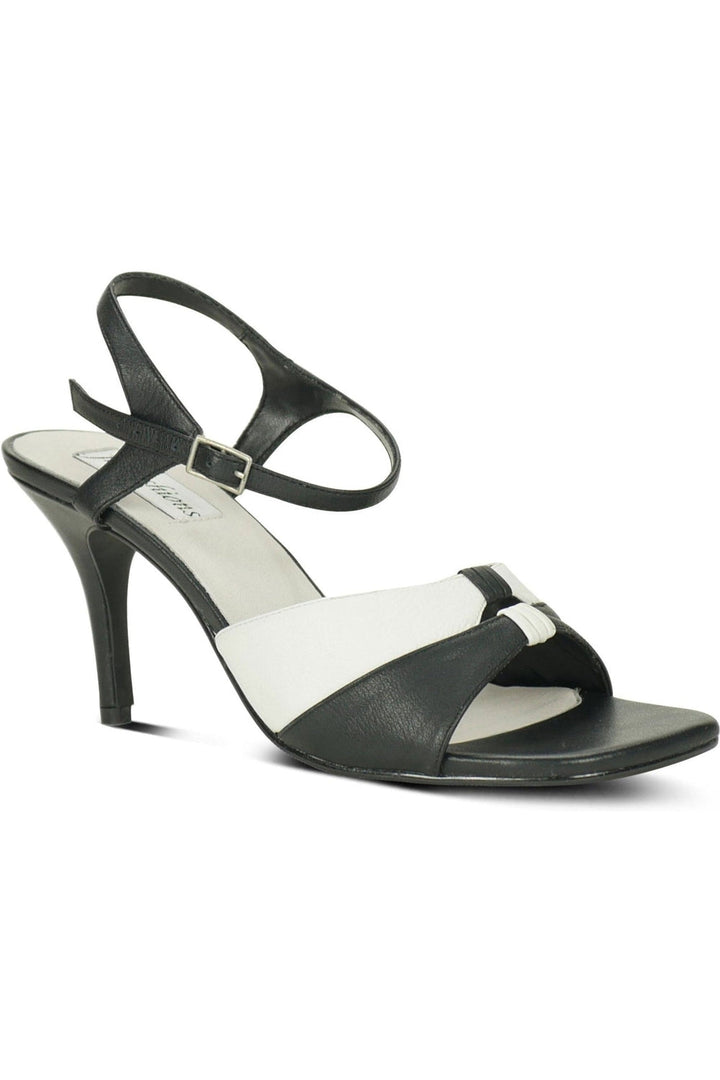 9720-Bella Leather Vintage Sandal | Black Leather-Sexyshoes Brand-Multi-Sandals-SEXYSHOES.COM