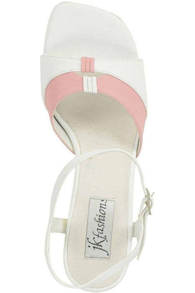9720-Bella Leather Vintage Sandal | White Leather-Sexyshoes Brand-Sandals-SEXYSHOES.COM