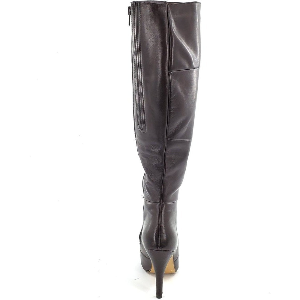 9811-Darling Leather Knee Boot | Brown Leather-Sexyshoes Brand-SEXYSHOES.COM