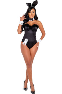 Roma Costumes 9PC Playboy Boudoir Bunny in Black 