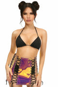 Rainbow Gold Holo Lace-Up Skirt