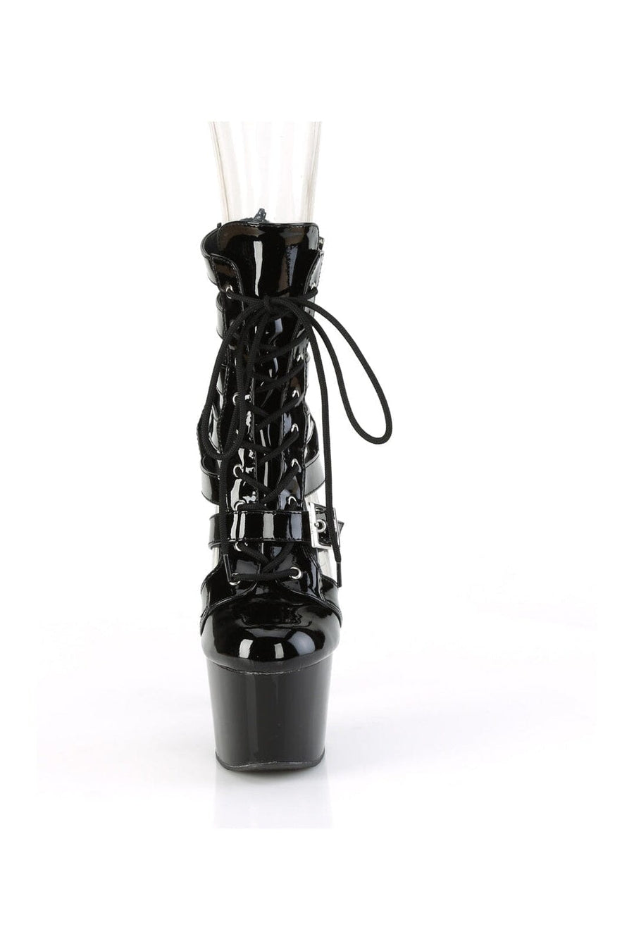 Pleaser ADORE-1013MST Black Patent Ankle Boot in Black Patent