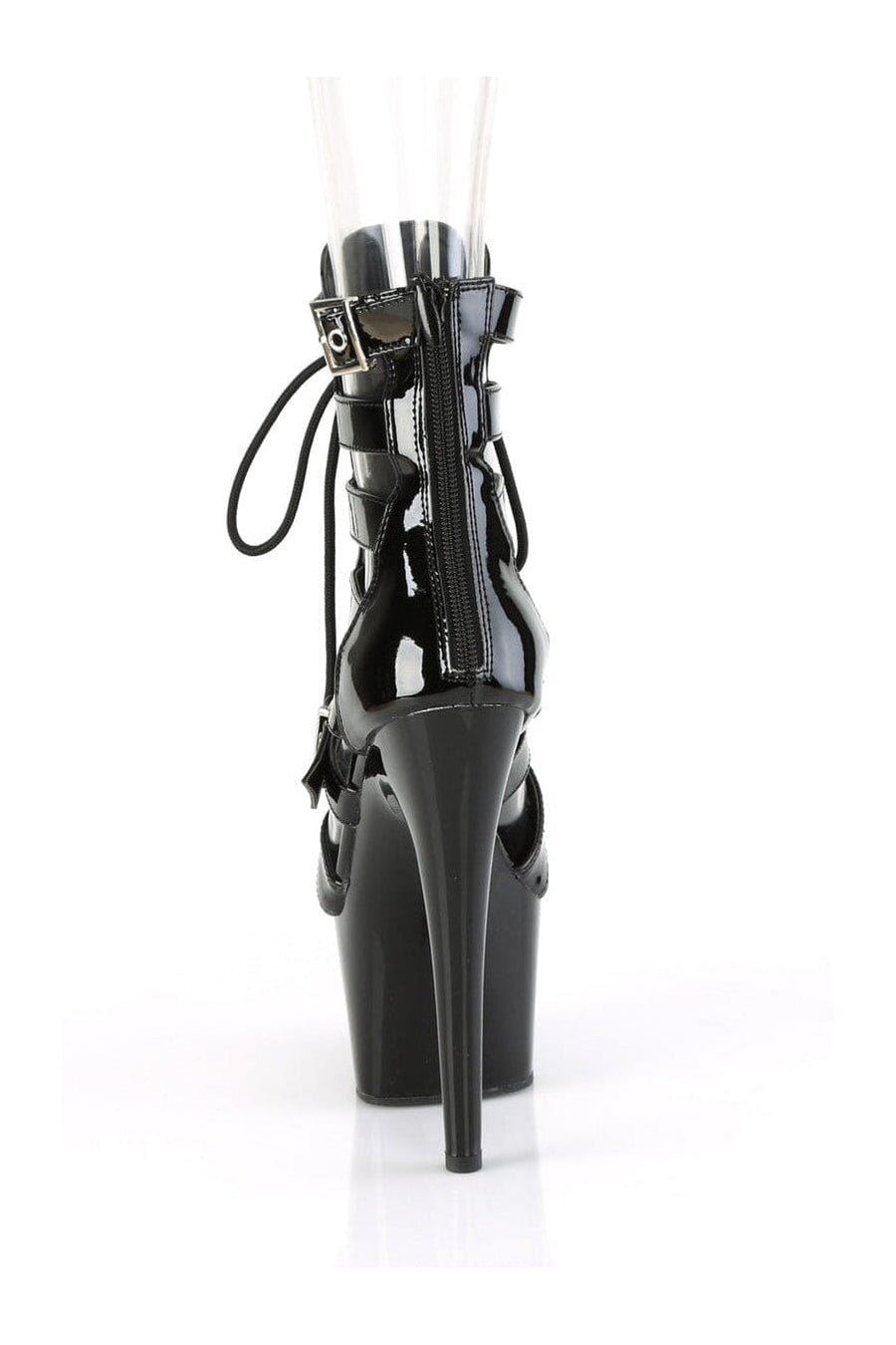 Pleaser ADORE-1013MST Black Patent Ankle Boot in Black Patent