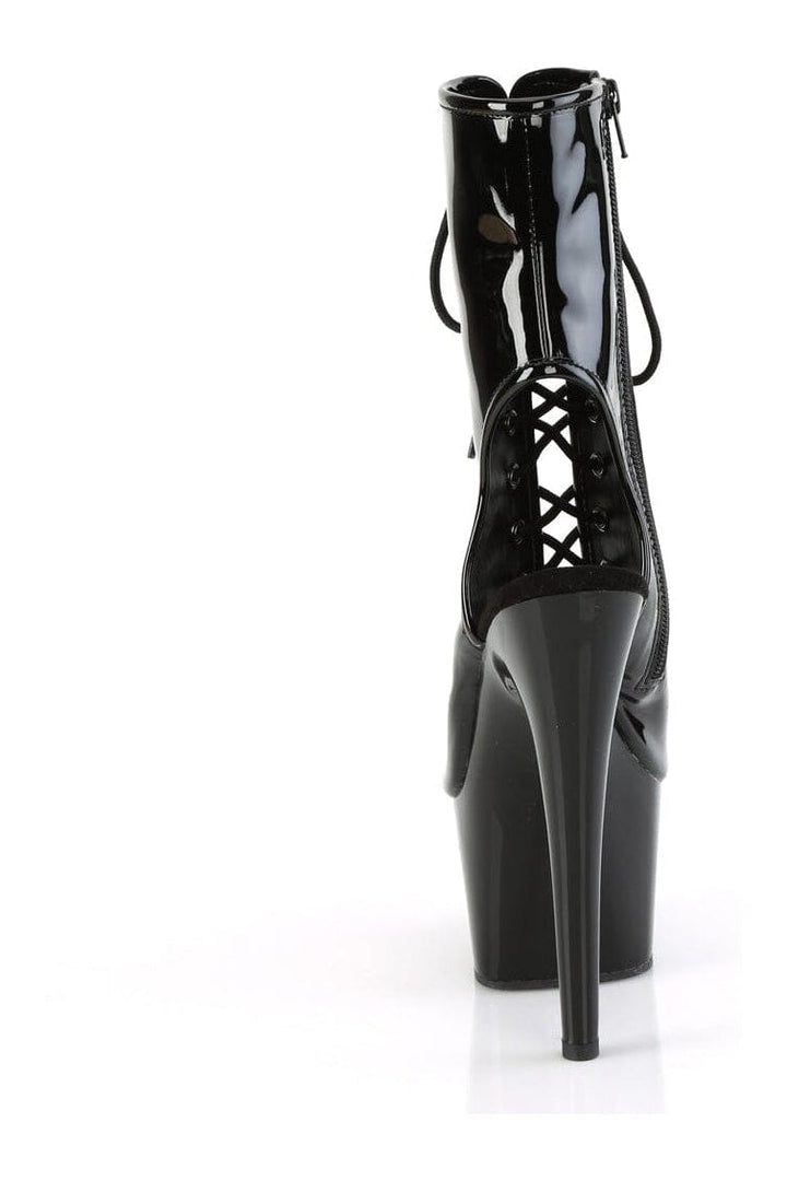 ADORE-1016 Black Patent Ankle Boot-Ankle Boots-Pleaser-SEXYSHOES.COM