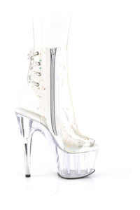ADORE-1018C-2 Ankle Boot | Clear Faux Leather-Ankle Boots-Pleaser-SEXYSHOES.COM