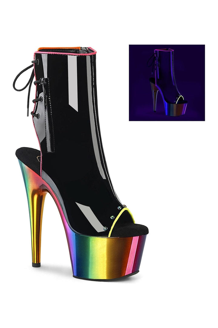 ADORE-1018RC-02 Black Patent Ankle Boot-Ankle Boots-Pleaser-Black-10-Patent-SEXYSHOES.COM
