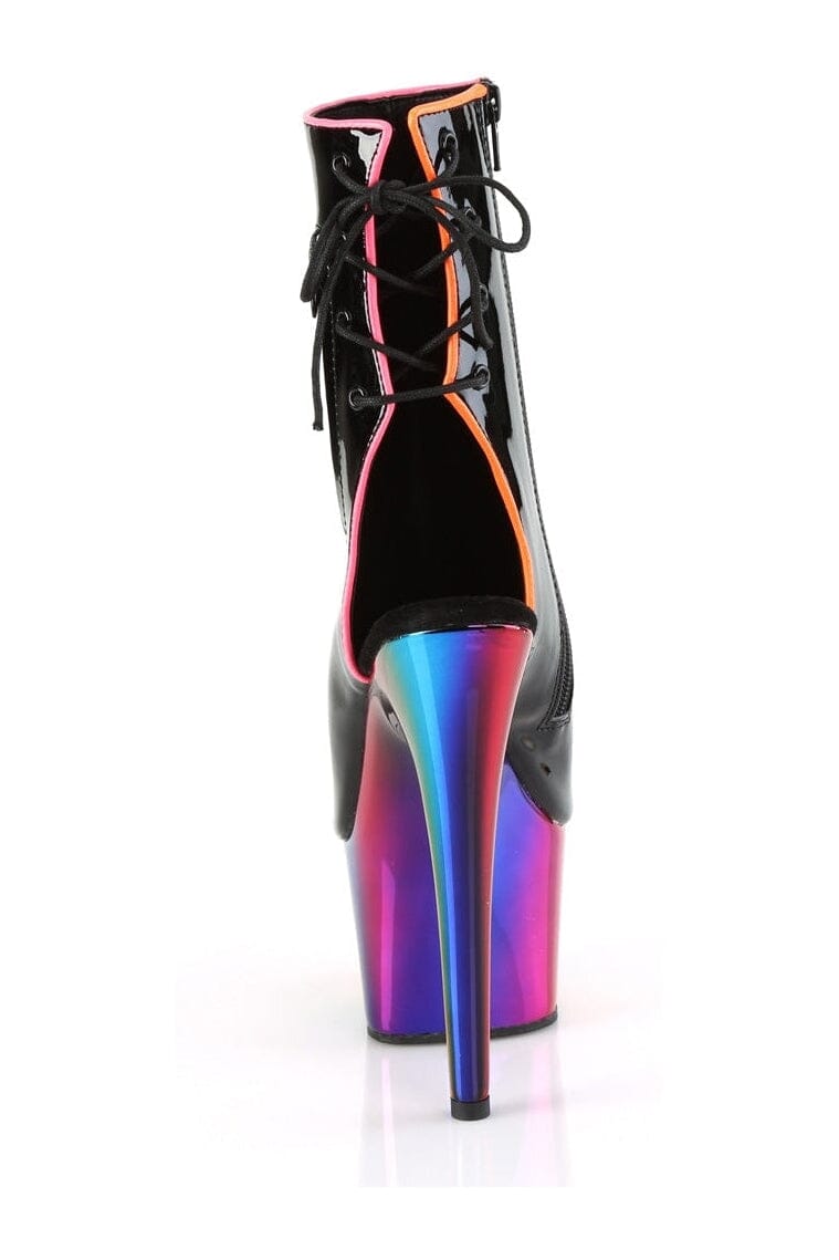 Pleaser ADORE-1018RC-02 Black Patent Ankle Boot in Black Patent