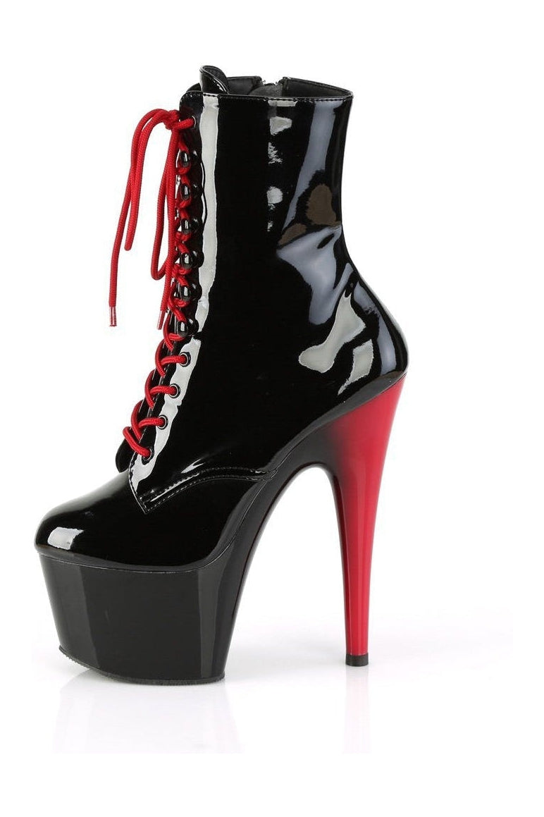ADORE-1020 Ankle Boot | Black Patent-Ankle Boots-Pleaser-SEXYSHOES.COM