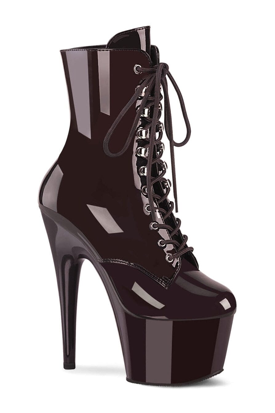 Pleaser Brown Ankle Boots Platform Stripper Shoes | Buy at Sexyshoes.com