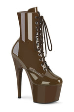 ADORE-1020 Brown Patent Ankle Boot