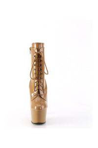 Pleaser ADORE-1020 Brown Patent Ankle Boot in Brown Patent