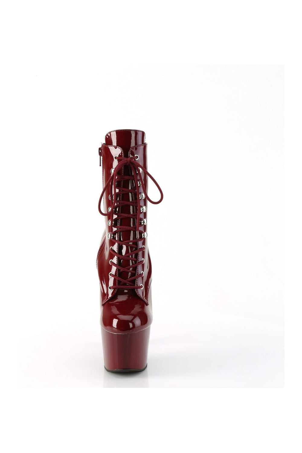 Pleaser ADORE-1020 Burgundy Patent Ankle Boot in Burgundy Patent