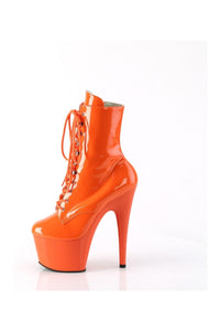 Pleaser ADORE-1020 Orange Patent Ankle Boot in Orange Patent