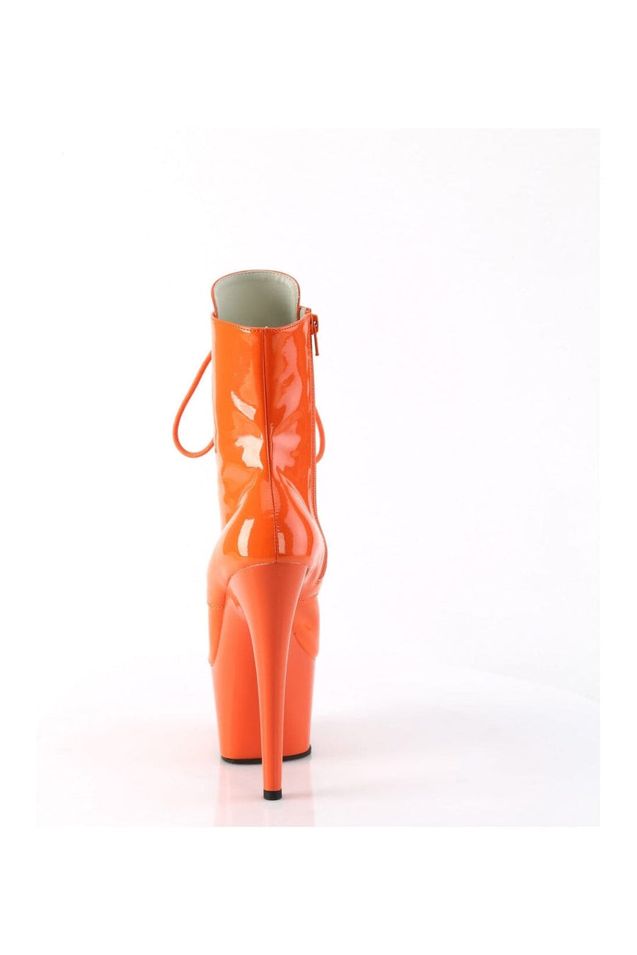 Pleaser ADORE-1020 Orange Patent Ankle Boot in Orange Patent