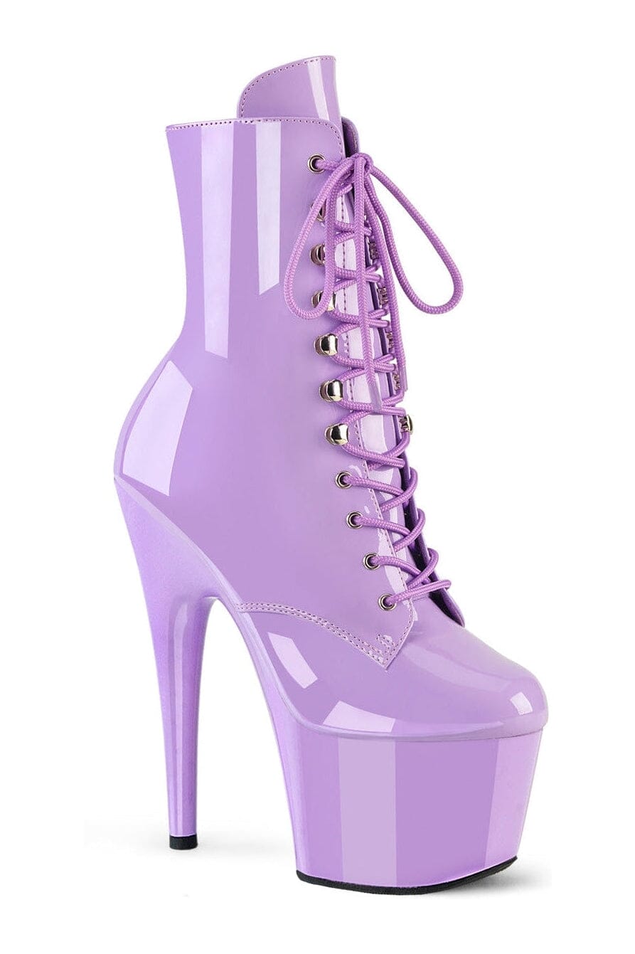 Pleaser ADORE-1020 Purple Patent Ankle Boot in Purple Patent from SexyShoes.com