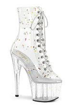ADORE-1020C-2 Ankle Boot | Clear Faux Leather