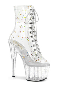 Pleaser ADORE-1020C-2 Ankle Boot in Clear Faux Leather from SexyShoes.com