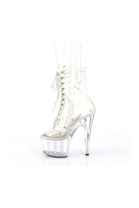 Pleaser ADORE-1020C-2 Ankle Boot in Clear Faux Leather