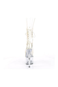 Pleaser ADORE-1020C-2 Ankle Boot in Clear Faux Leather