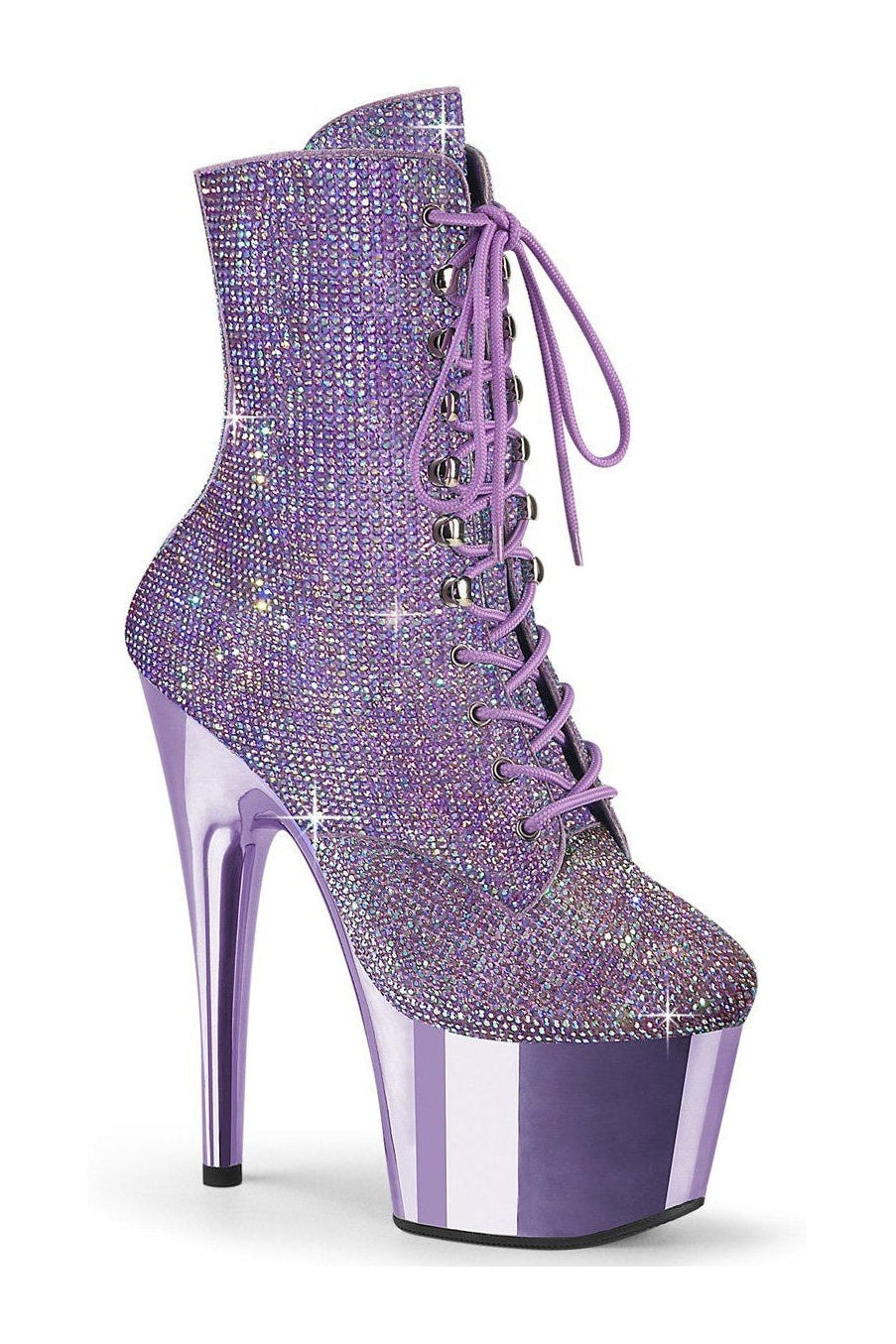ADORE-1020CHRS Ankle Boot | Purple Faux Suede-Ankle Boots-Pleaser-Purple-13-Faux Suede-SEXYSHOES.COM