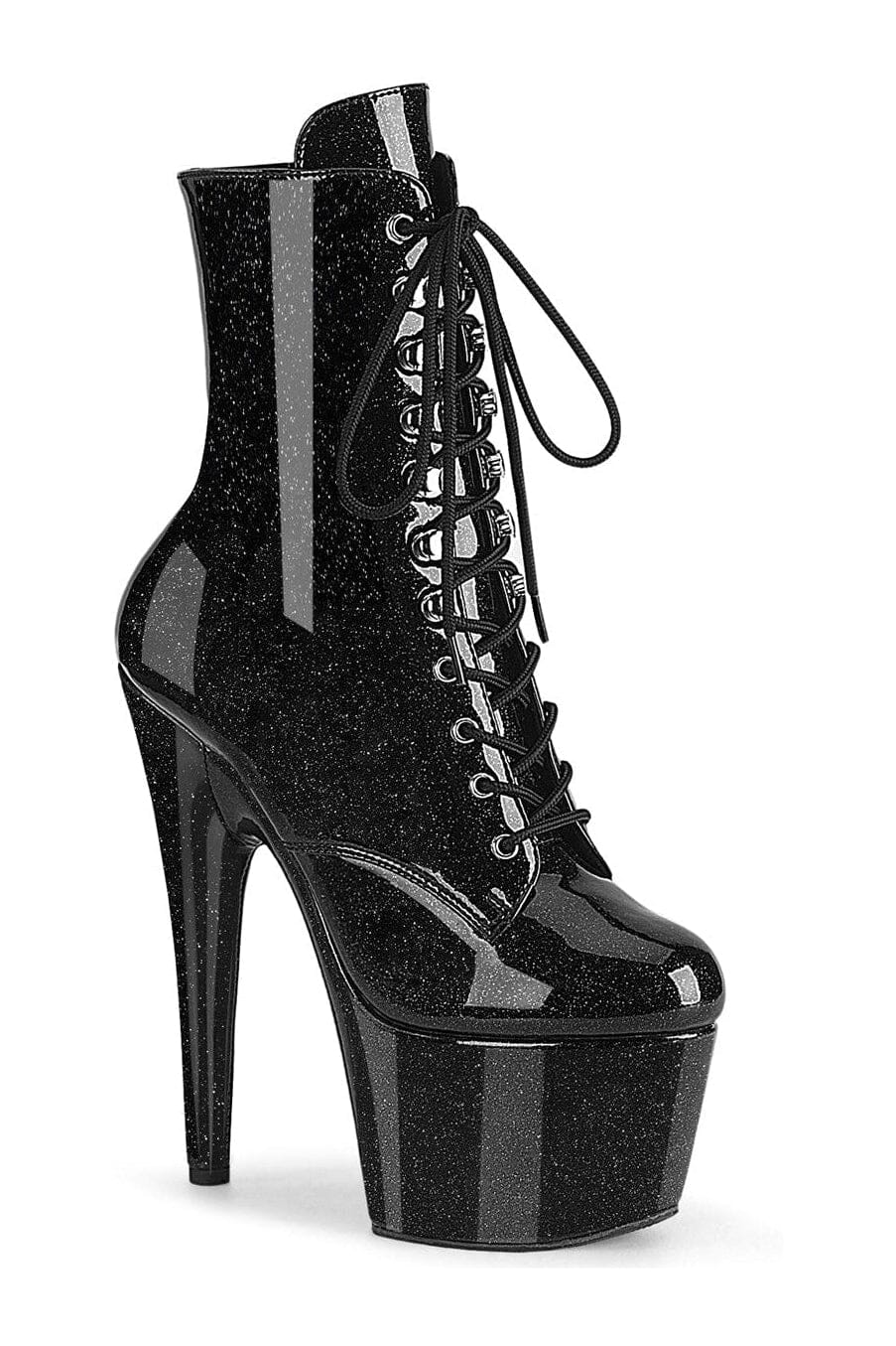 Pleaser ADORE-1020GP Black Patent Ankle Boot in Black Patent from SexyShoes.com