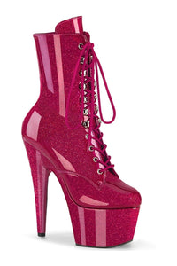 Pleaser ADORE-1020GP Fuchsia Patent Ankle Boot in Fuchsia Patent from SexyShoes.com