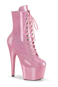 Pleaser ADORE-1020GP Pink Patent Ankle Boot in Pink Patent from SexyShoes.com