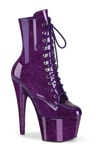 Pleaser ADORE-1020GP Purple Patent Ankle Boot in Purple Patent from SexyShoes.com